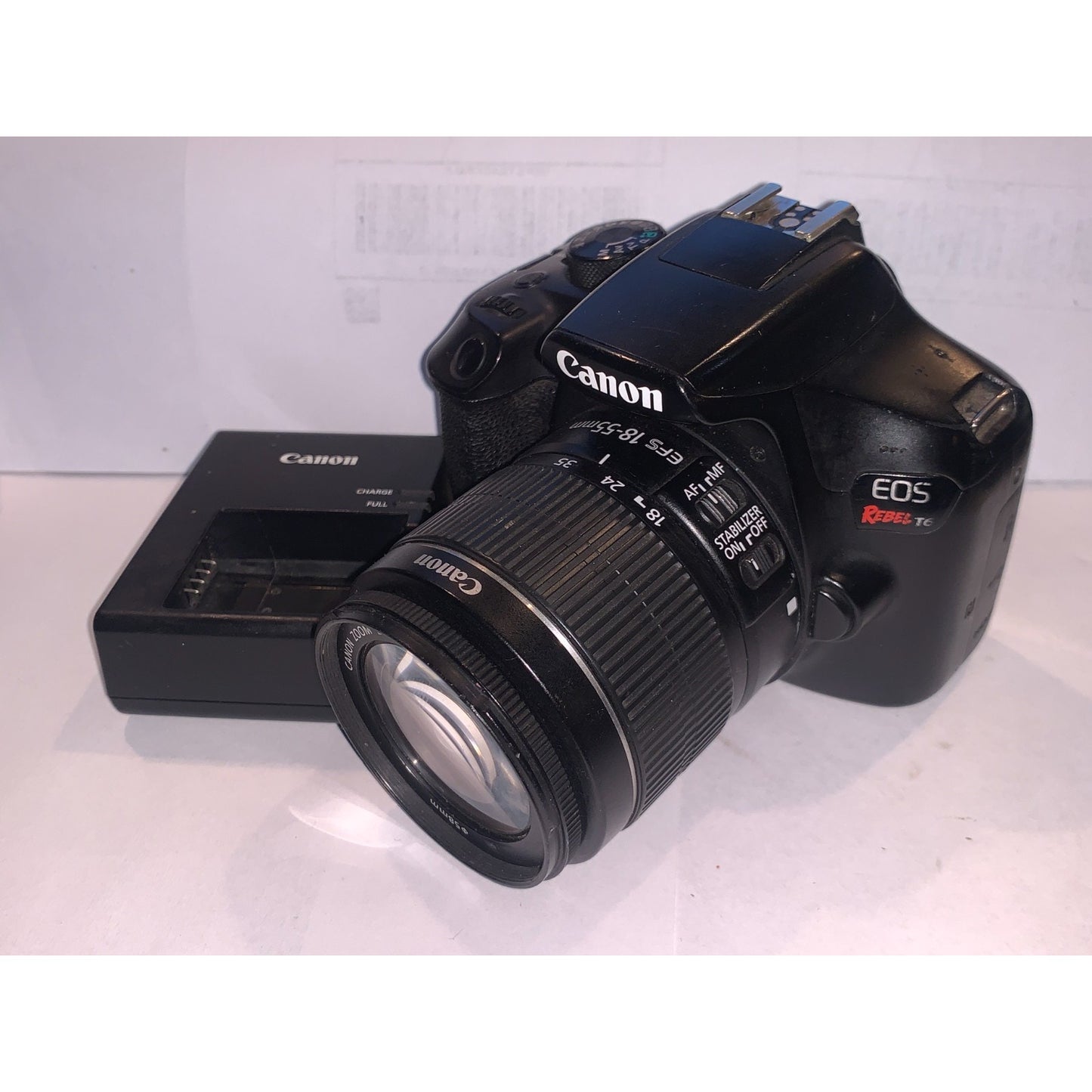 Canon EOS Rebel T6 DSLR Camera & 18-55mm Lens - Black