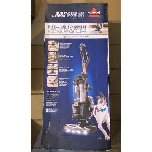Bissell 3415 SurfaceSense Allergen Lift-Off Pet Upright Vacuum, Black
