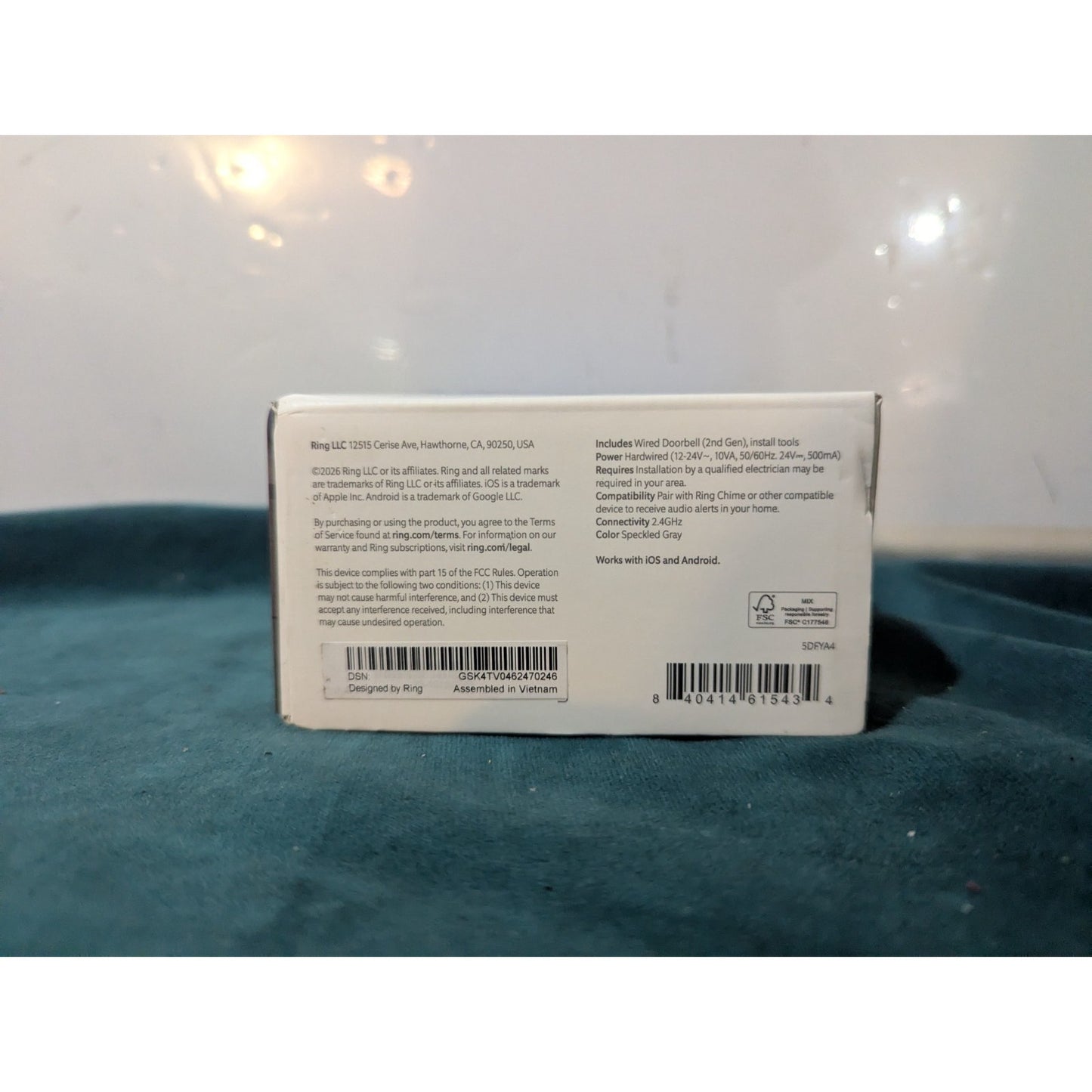 Ring Battery Doorbell 2nd Gen 2k - Speckled Grey