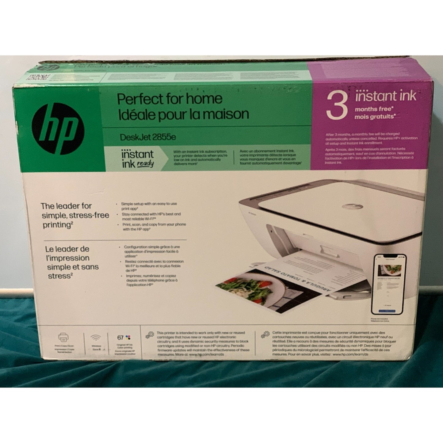 HP Deskjet 2855e All-in-One Inkjet Printer, Scanner & Copier