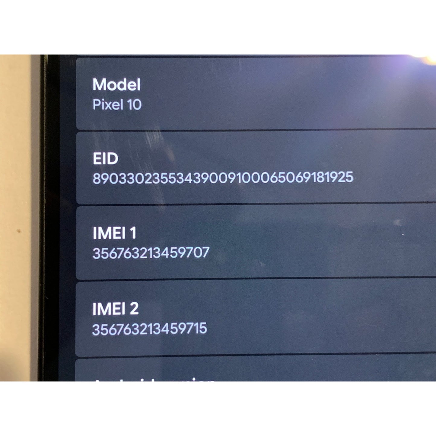 Google Pixel 10 GLBW0 Unlocked 128GB Obsidian