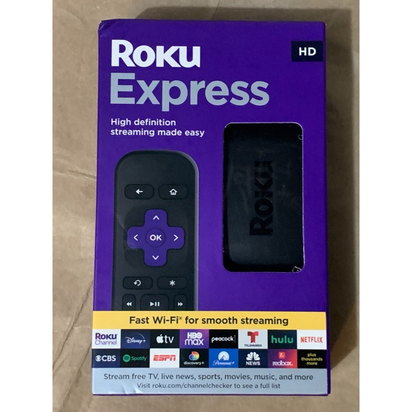 Roku Express Cable Streaming Media Player (3960R) - New Sealed