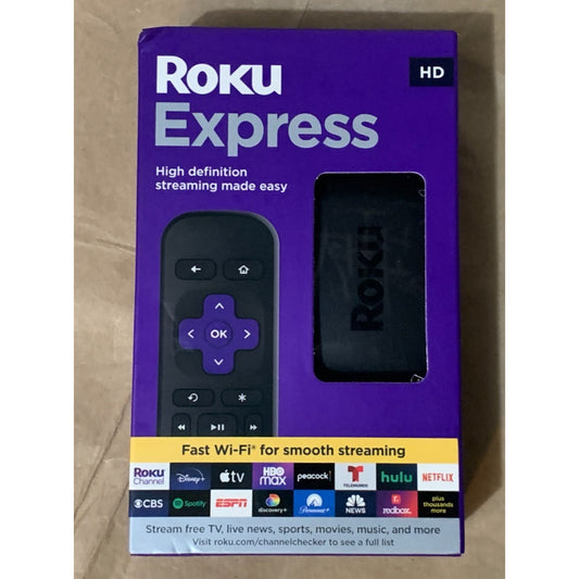 Roku Express Cable Streaming Media Player (3960R) - New Sealed