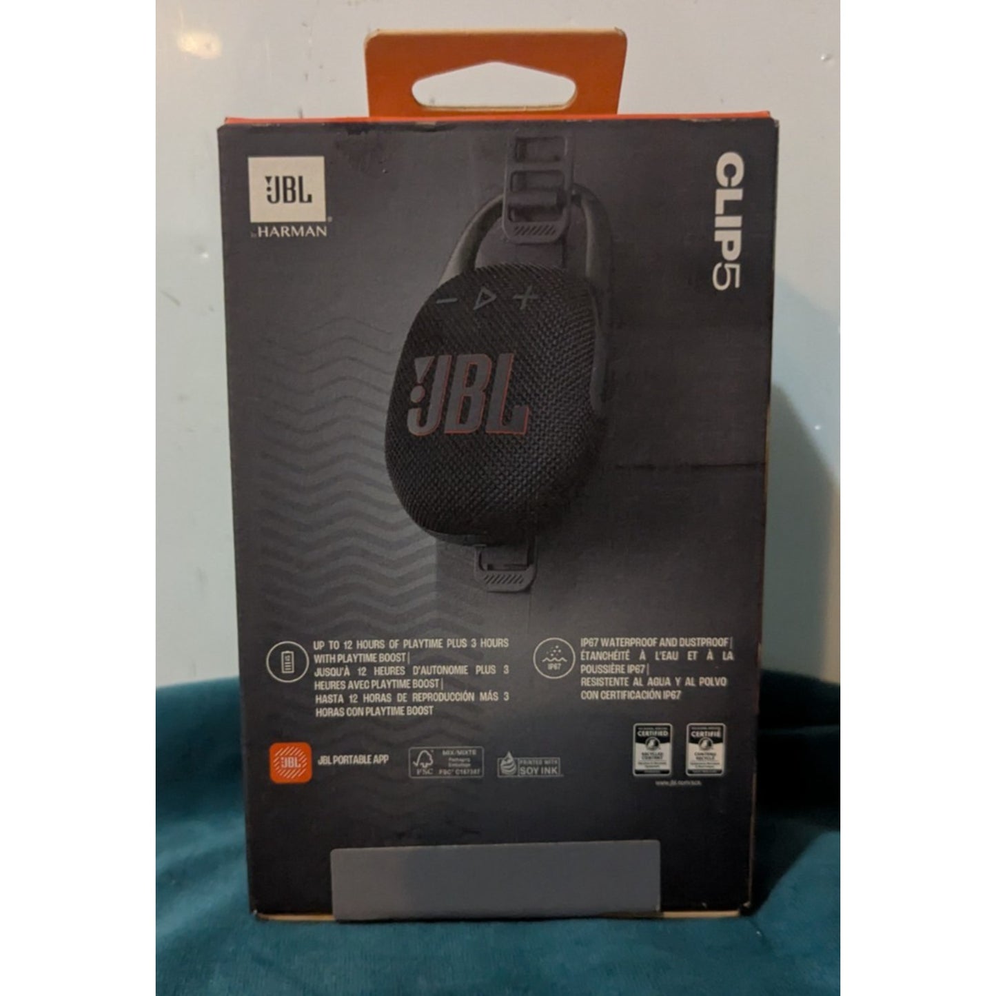 JBL Clip 5 Portable Wireless Bluetooth Speaker Black