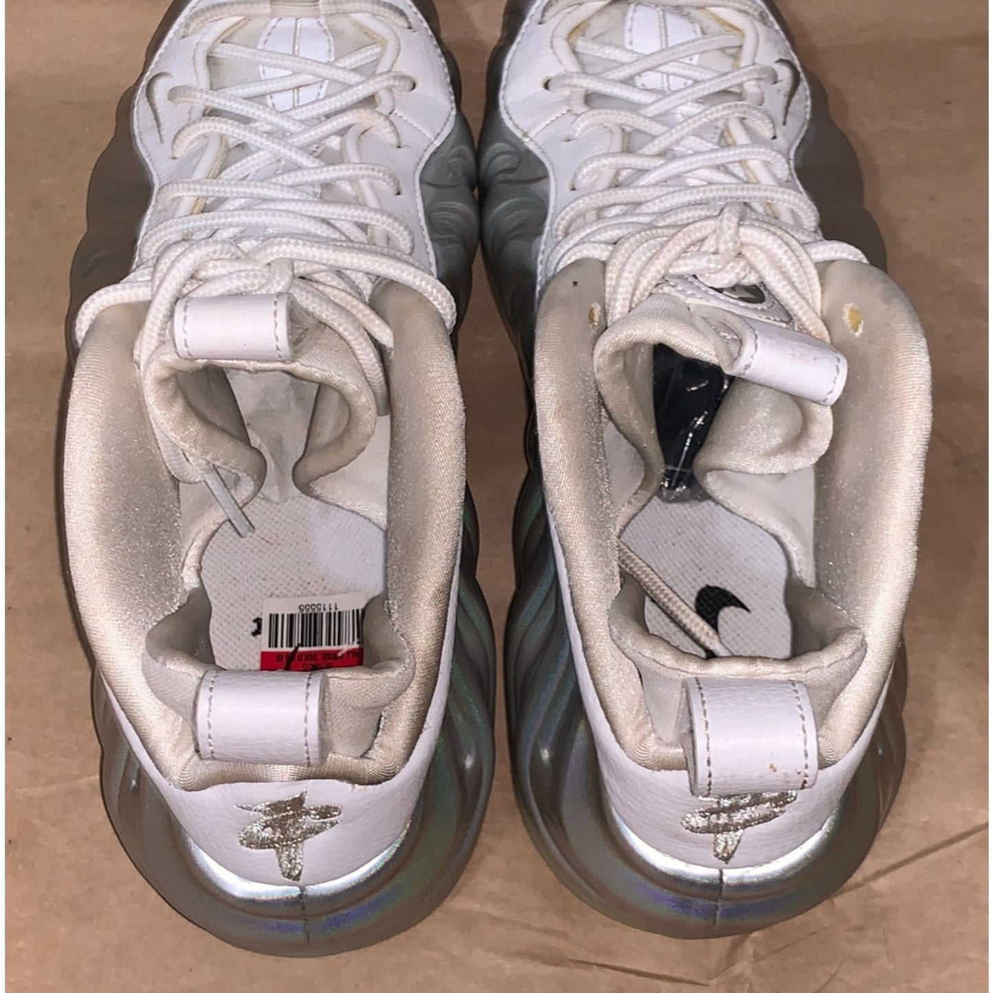 Nike Air Foamposite One White Chrome AA3963-100 Size 7.5m