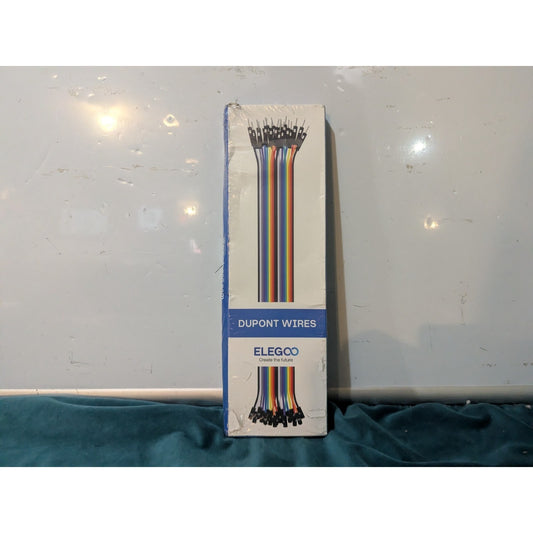 Elegoo 120pc Breadboard Multicolored Dupont Wire Ribbon Cables