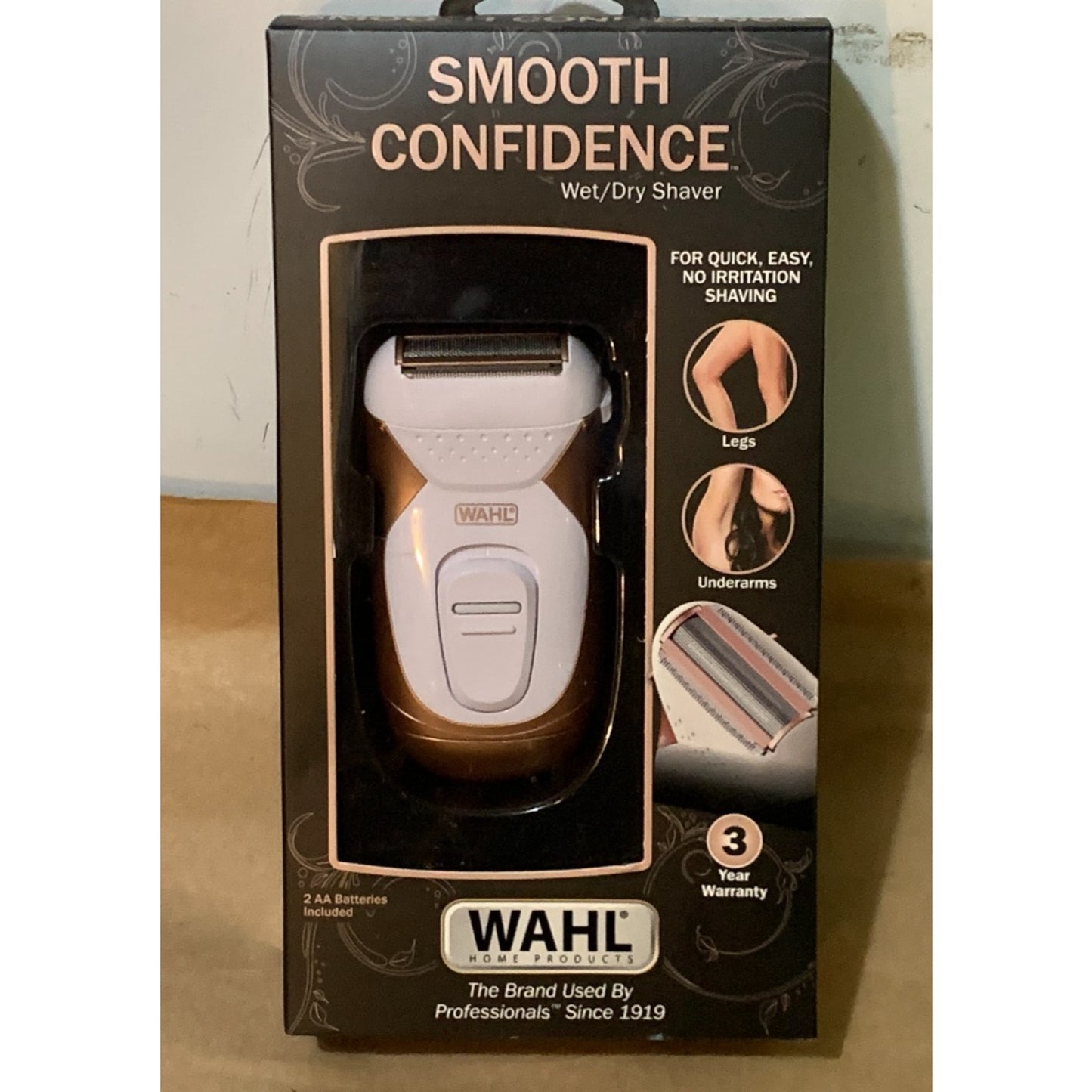 WAHL Smooth Confidence Shaver Wet & Dry Waterproof Cordless Ladies (7905) New