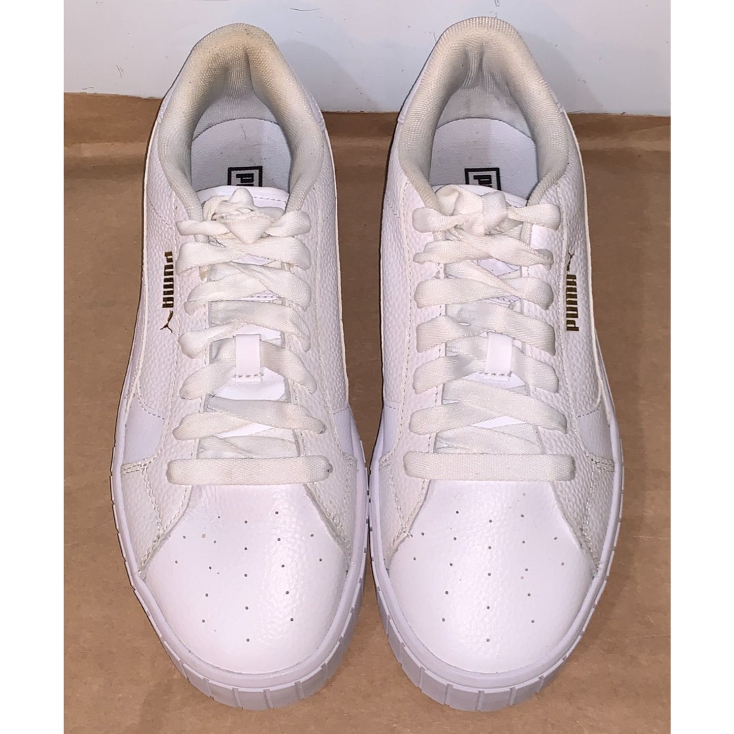 Puma Womens Cali Star 380176-01 White Casual Shoes Sneakers Leather Size 10