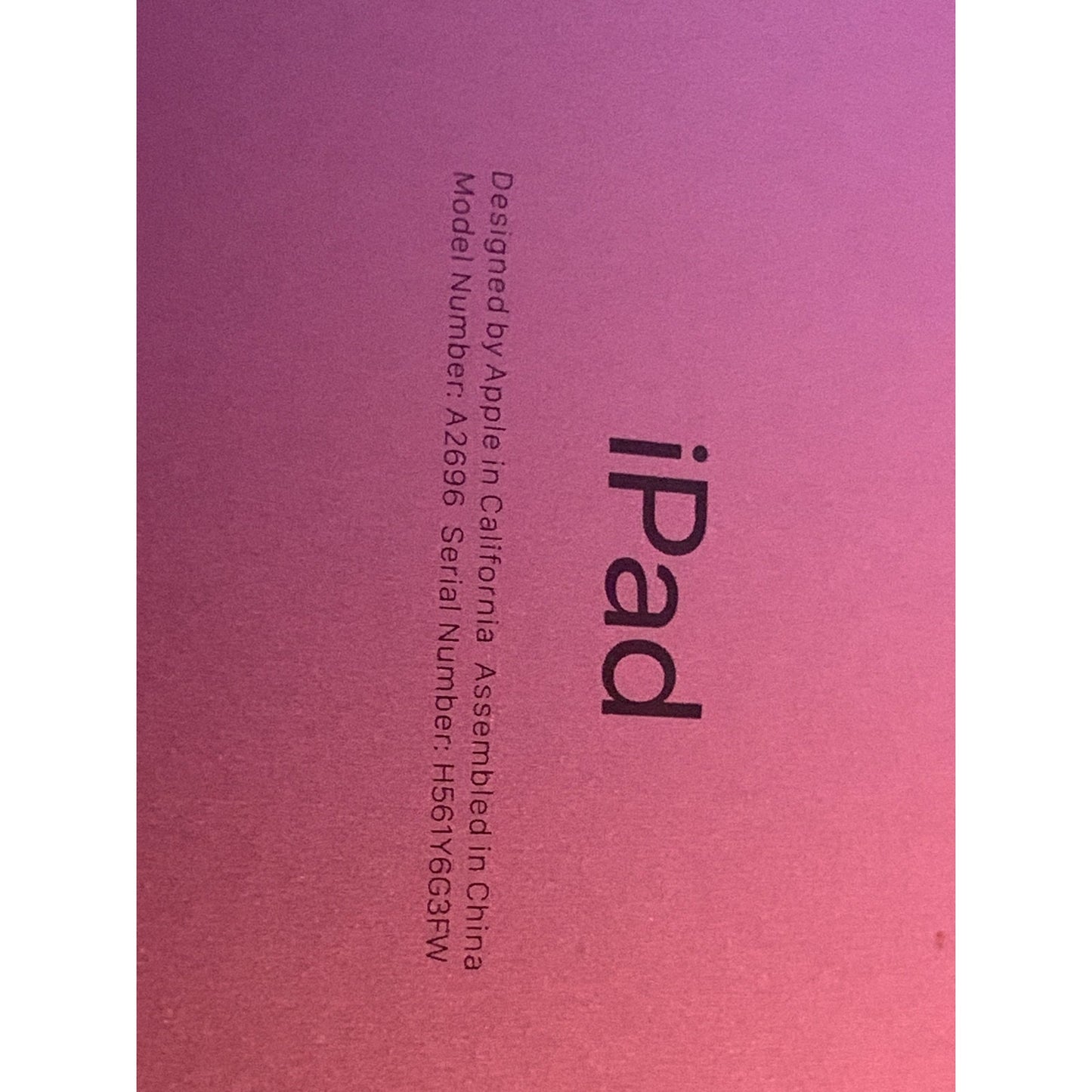 Apple iPad 10 64GB Pink A2696 MPQ83LL/A 10.9" Wi-Fi Tablet