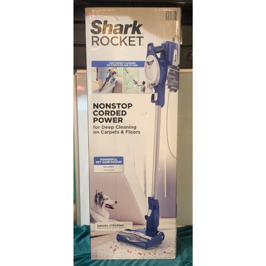 Shark ROCKET Corded Carpet & Floors Stick Vacuum HV200 Blue/Silver