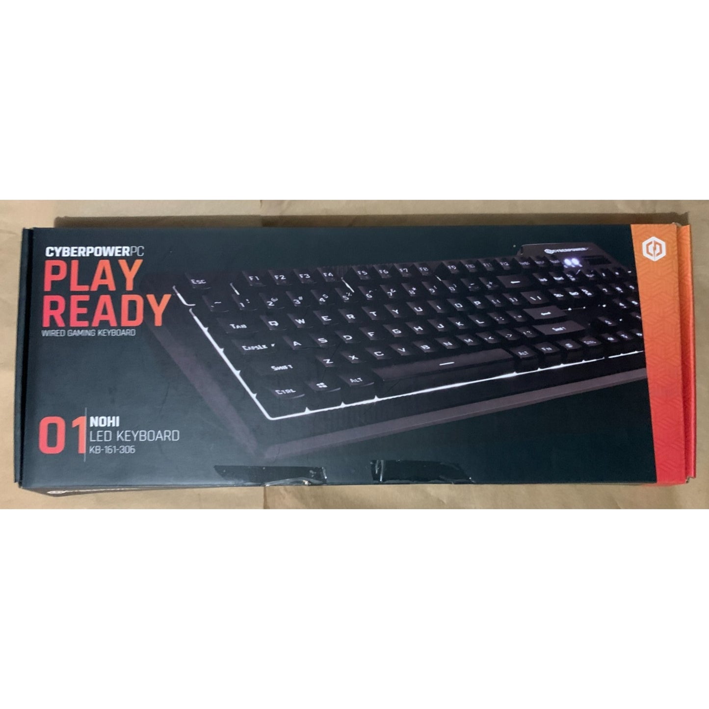 Cyberpower PC Play Ready 01 NOHI LED Wired Gaming Keyboard Black KB-161-306