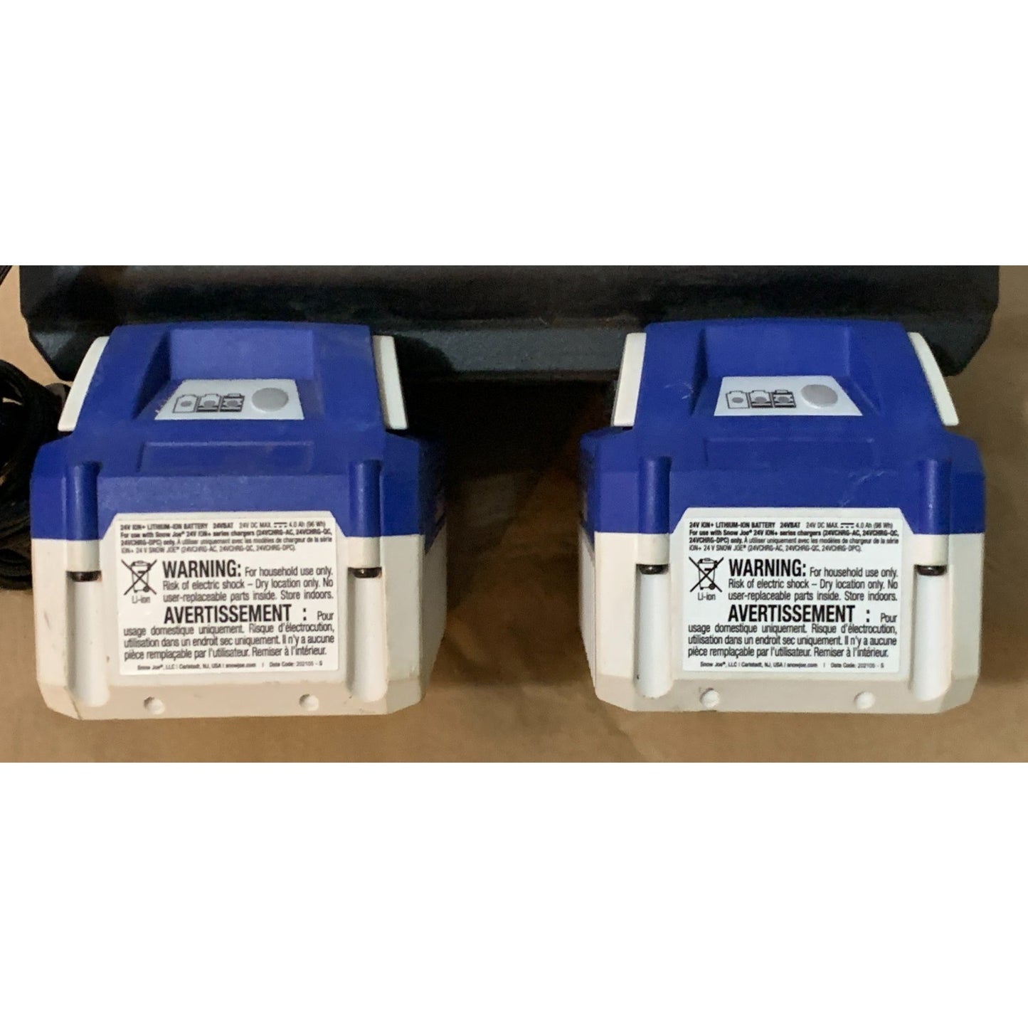 Snow + Sun Joe 24V Bundle W/ (2) 2.0-Ah Batts and Dual Quick Charger