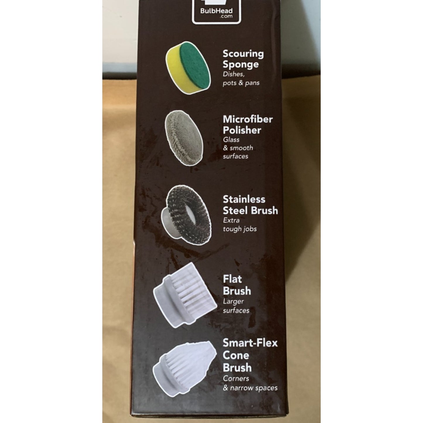 Horsepower Handheld Cordless Rechargeable Spinning Waterproof Power Scrubber NEW