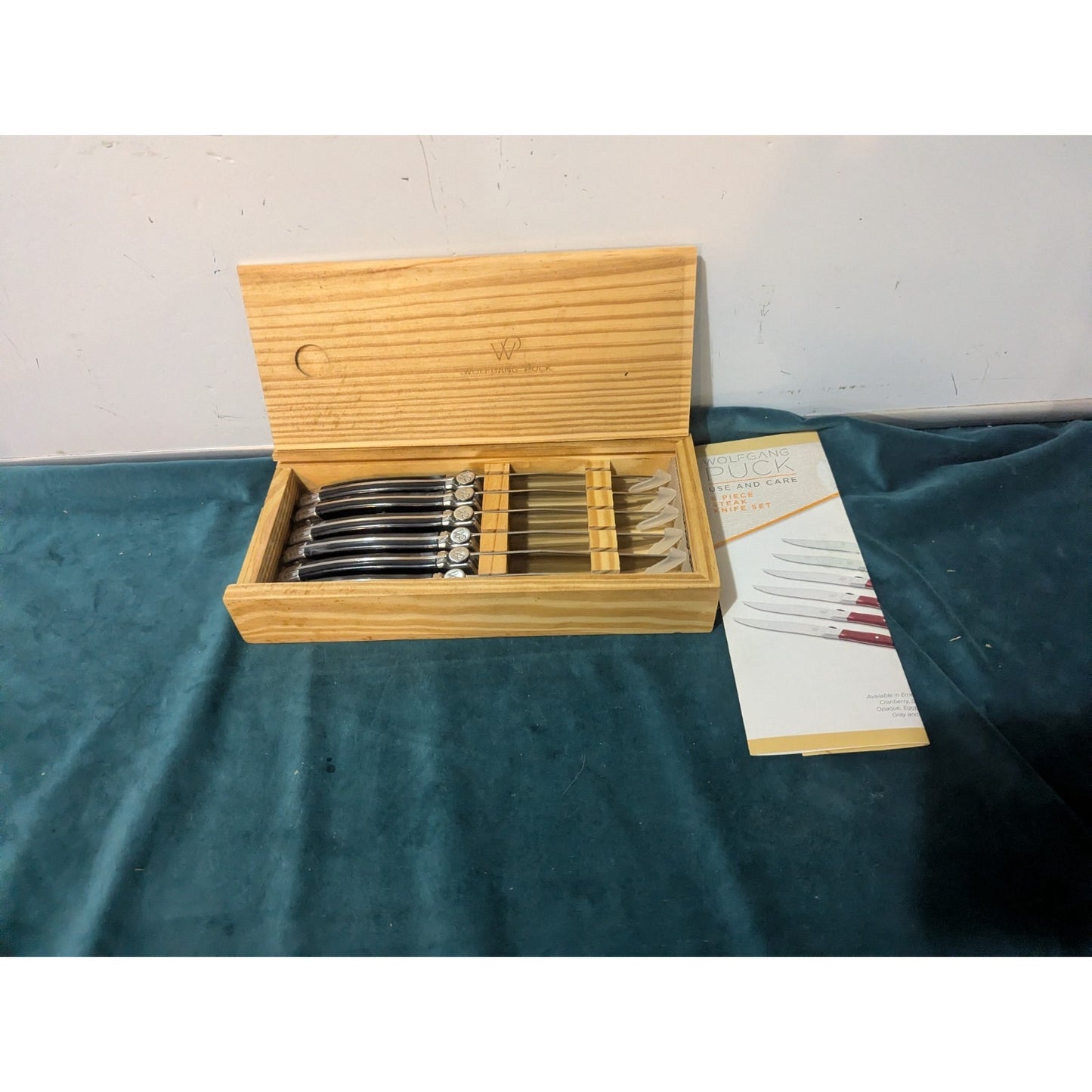 Wolfgang Puck 6 Piece Stainless Steel Steak Knife Set-Black