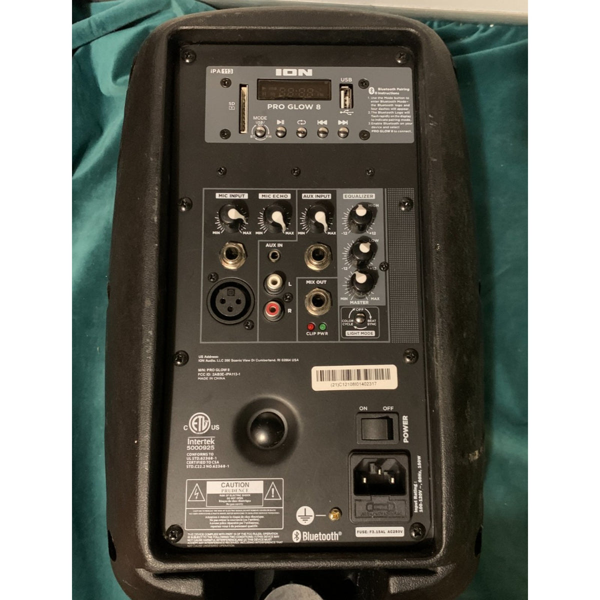 ION Pro Glow 8 (Model iPA113) Powered PA Speaker System with LED Party Lights