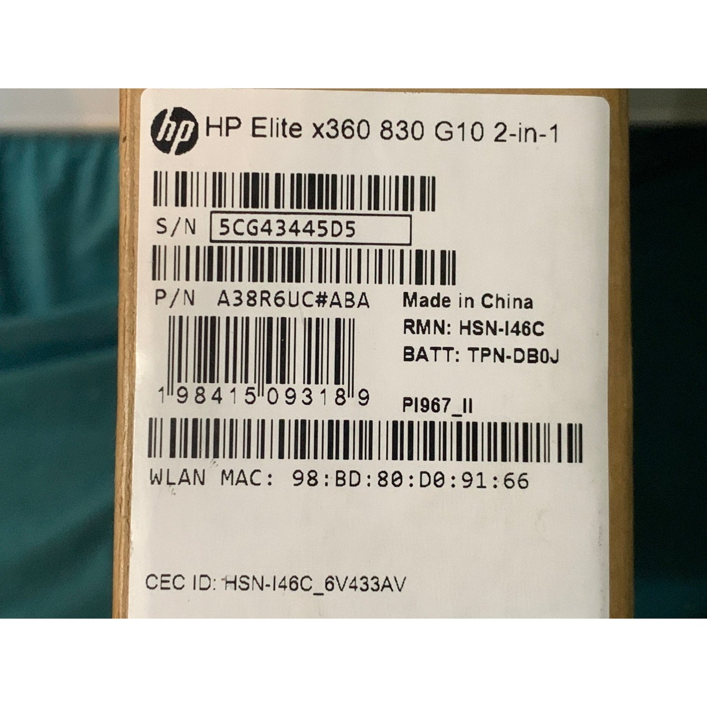 HP Elite x360 830 G10 2-in-1 13" intel i5-1335U 256SSD 16Ram