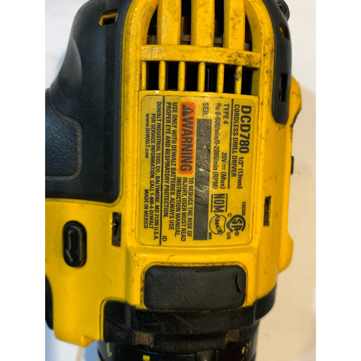 DEWALT DCD780B 20V Cordless Drill