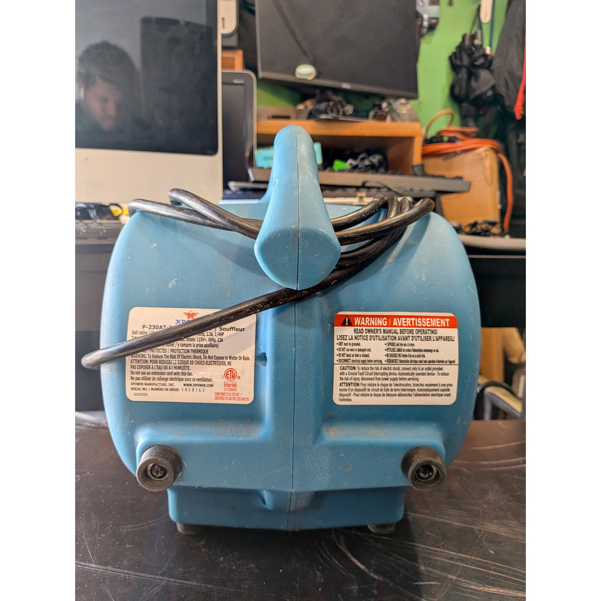 XPower 1/4 HP Mini Air Mover/ P-230AT /