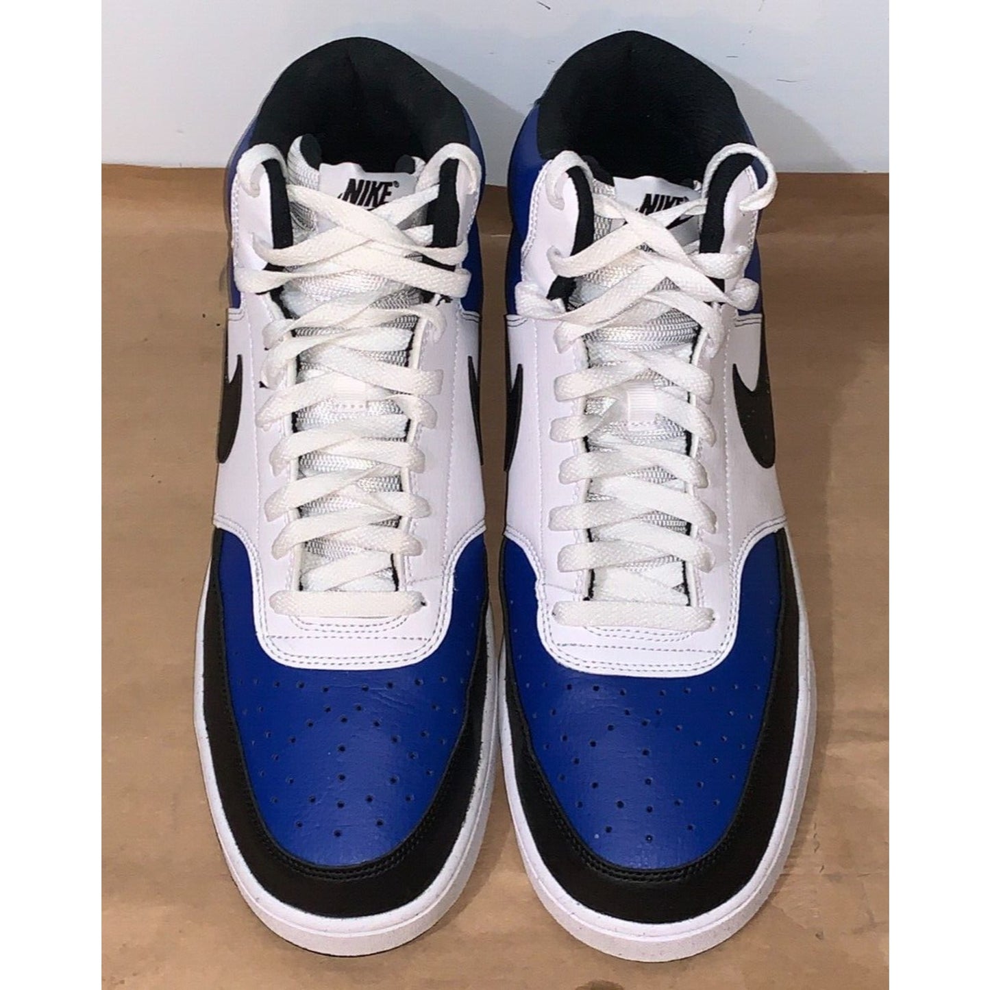 Nike Men's 13M Court Vision Mid Next Nature Game Royal/White/Black FQ8740 480