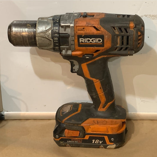 Ridgid R8611501 Hammer Drill + 18v Battery, Tested & Working