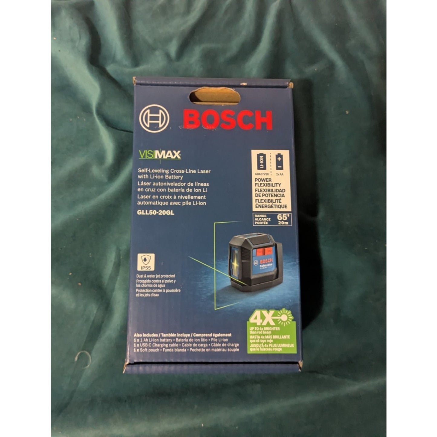 Bosch Rechargeable Self-Leveling Cross-Line Laser Level GLL50-20GL