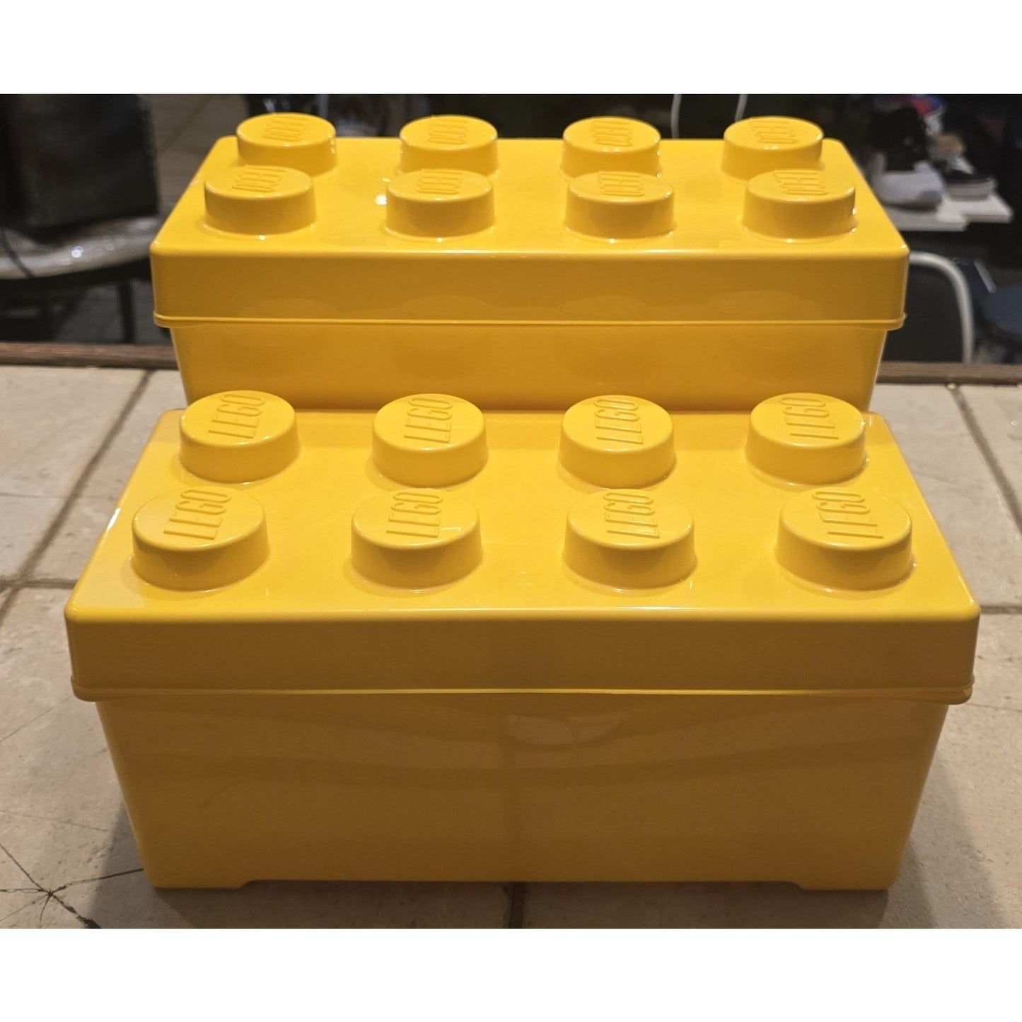 Set of 2 Lego Stackable Storage Containers
