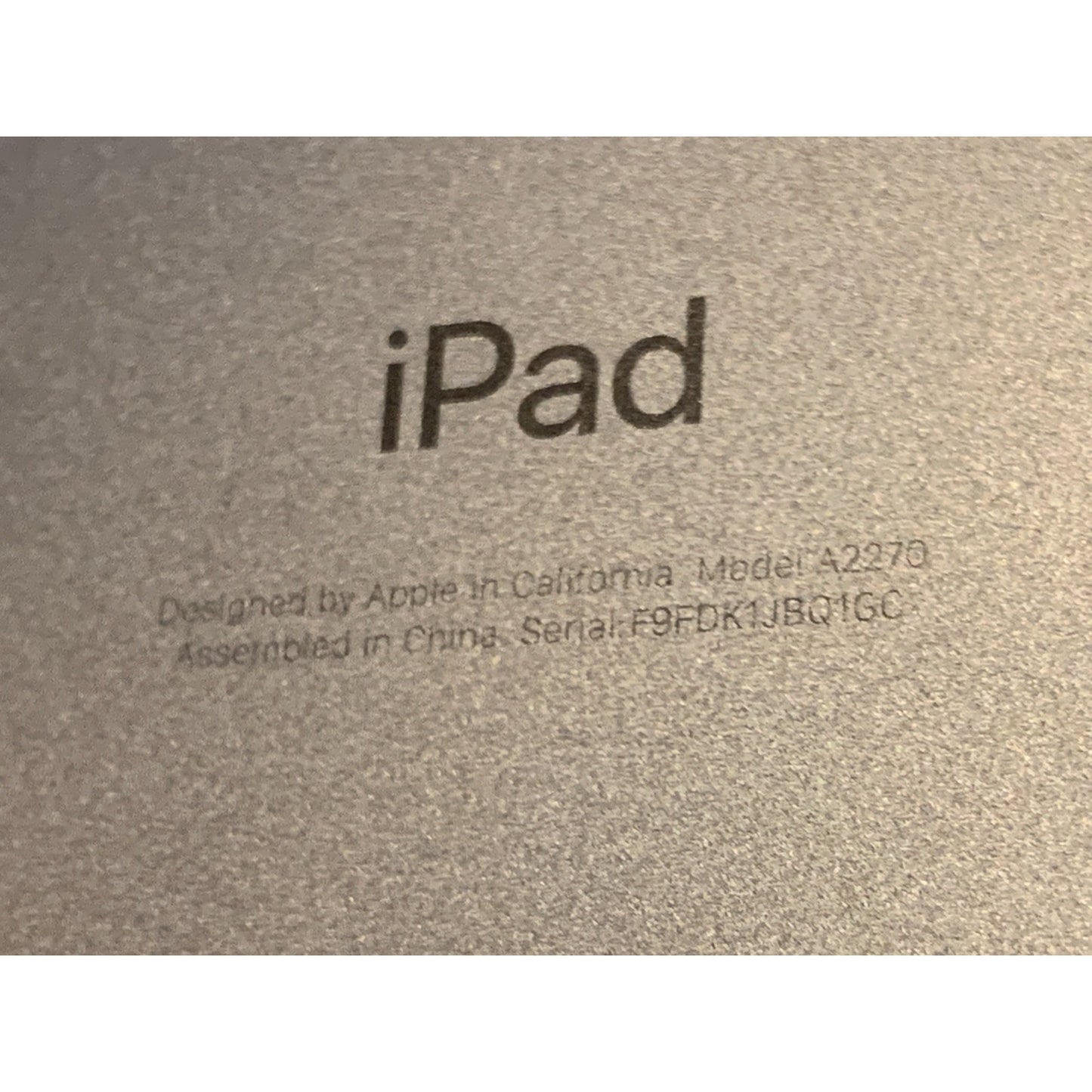 Apple iPad 8th Gen A2270 32 GB WiFi Space gray Tablet