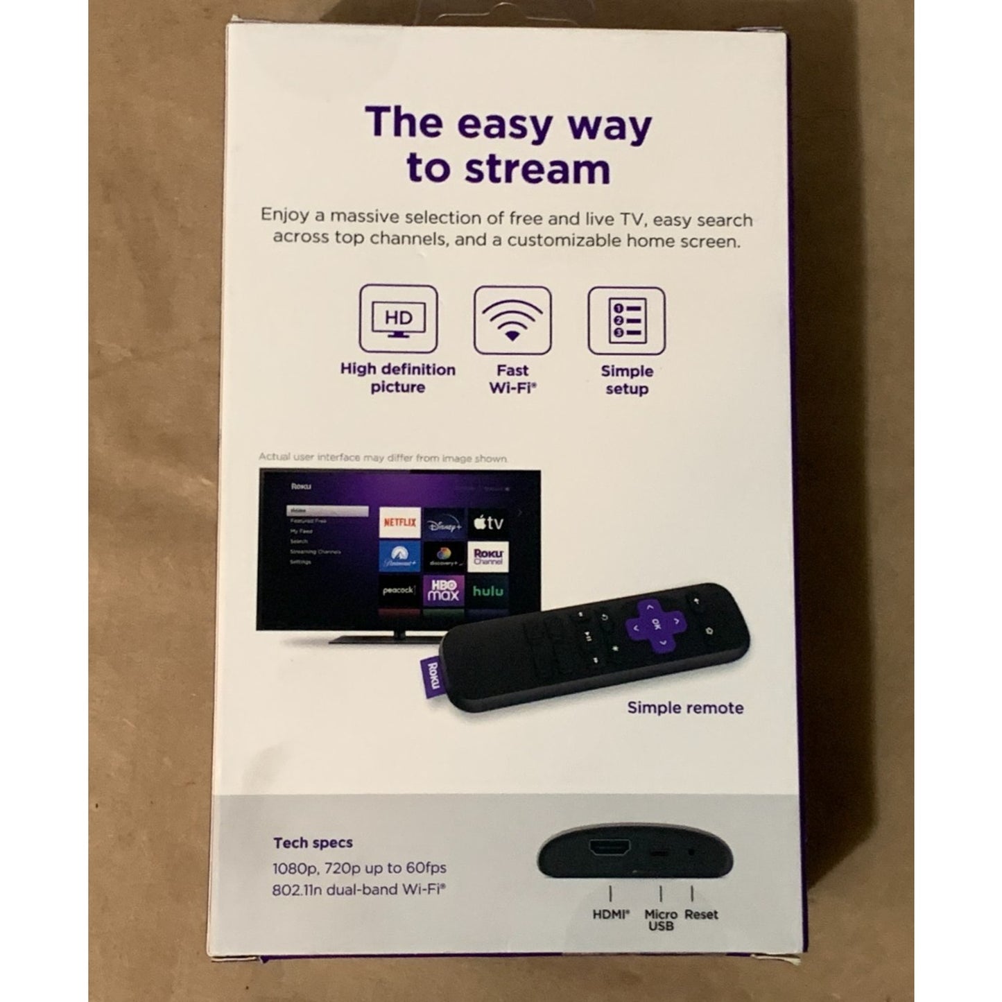 Roku Express Cable Streaming Media Player (3960R) - New Sealed