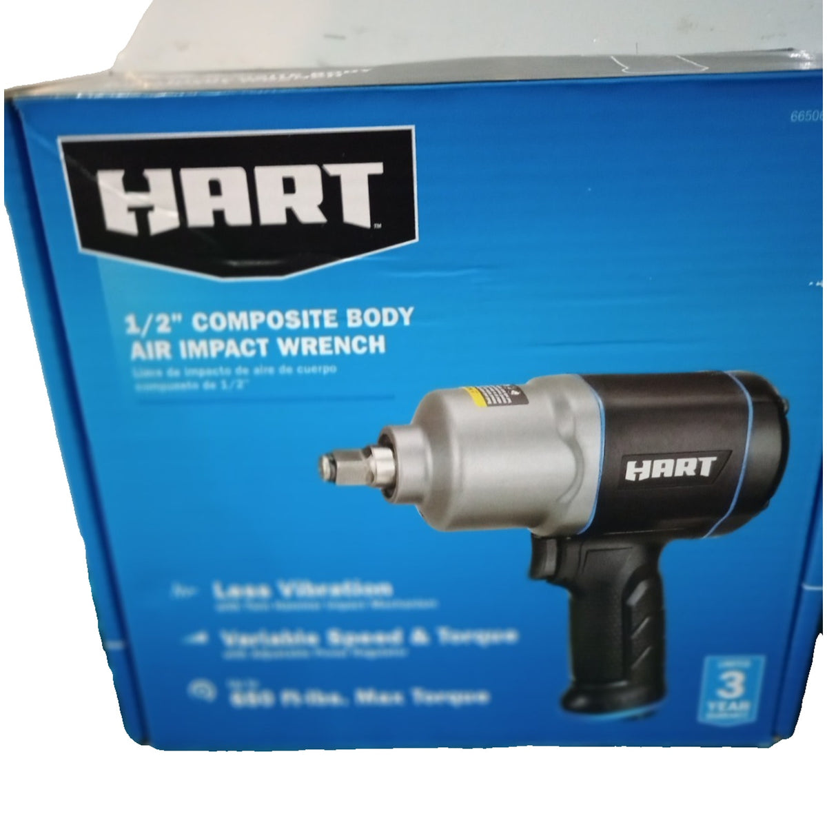 HART 1/2 in. Composite Body Air Impact Wrench, Powerful Twin-hammer Impact