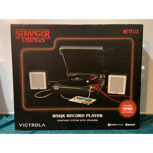 STRANGER THINGS Victrola WSQK Record Player With Speakers Bluetooth NEW SEALED