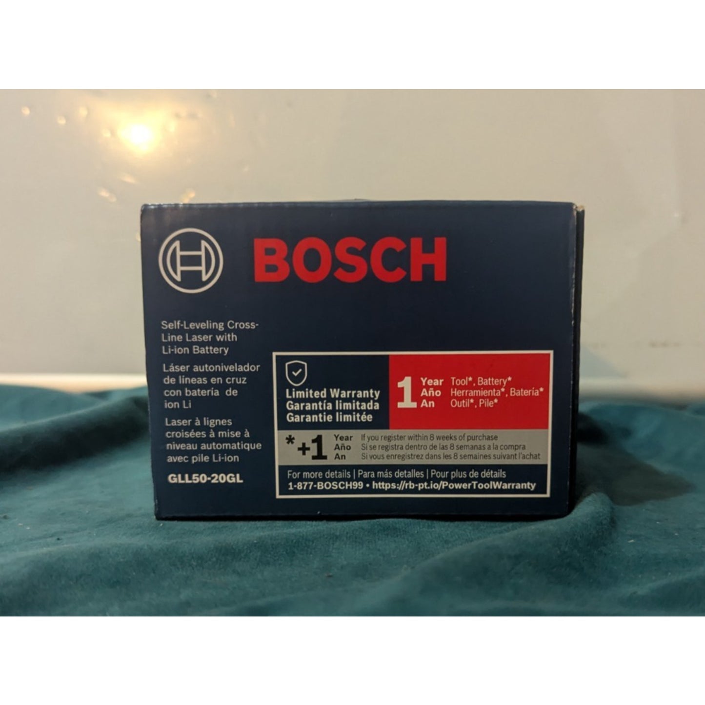Bosch Rechargeable Self-Leveling Cross-Line Laser Level GLL50-20GL