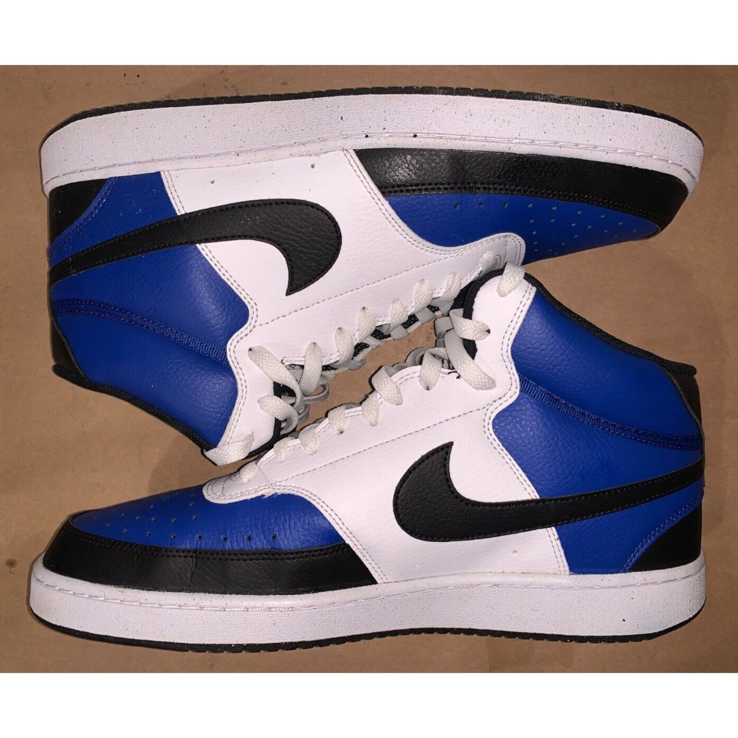 Nike Men's 13M Court Vision Mid Next Nature Game Royal/White/Black FQ8740 480