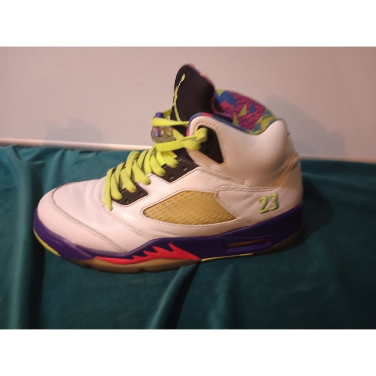 Nike Air Jordan 5 Retro Alternate Bel-Air White/Green/Purple DB3335100 Size 10.5