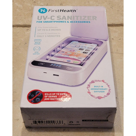 NEW First Health UV-C Sanitizer For Smartphones Up To 6.9 Inches Only 5 Minutes