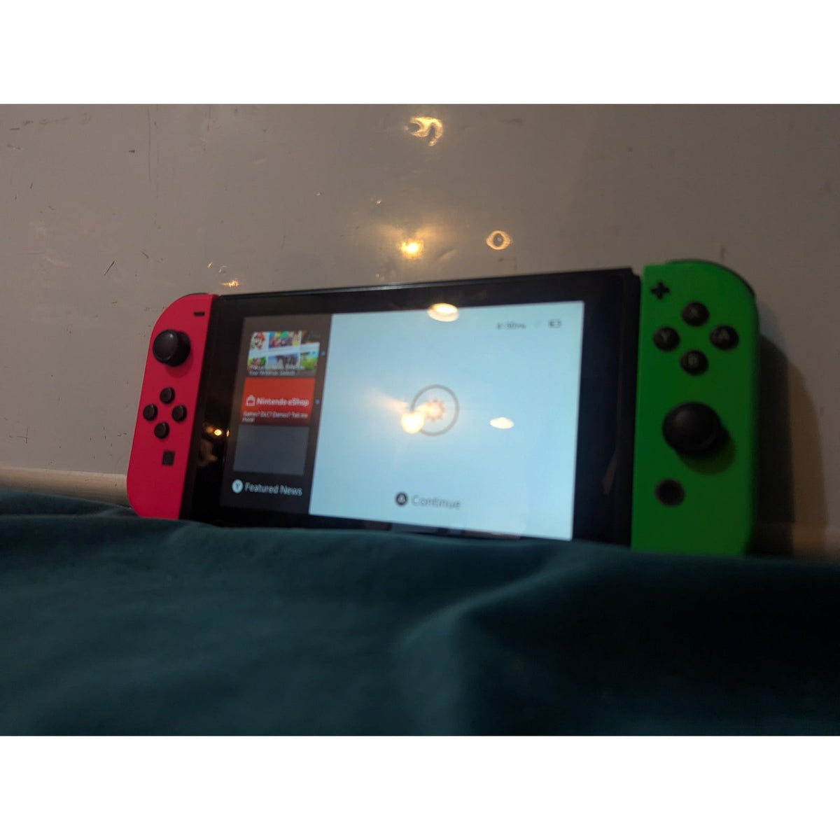 Nintendo Switch Handheld Console w/ Neon Pink & Green Joy-Con