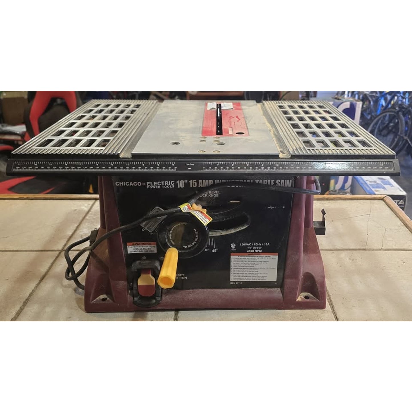 Chicago 10" 15A Table Saw / 63116 /
