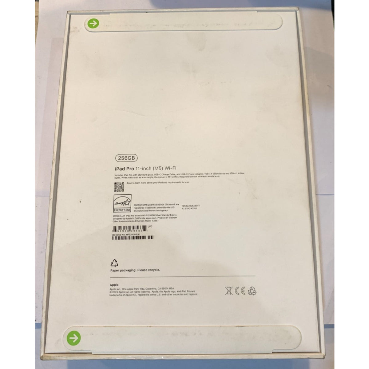 Apple iPad Pro 11" inch M5 Chip Wi‑Fi 256GB Silver Brand New MDWL4LL/A