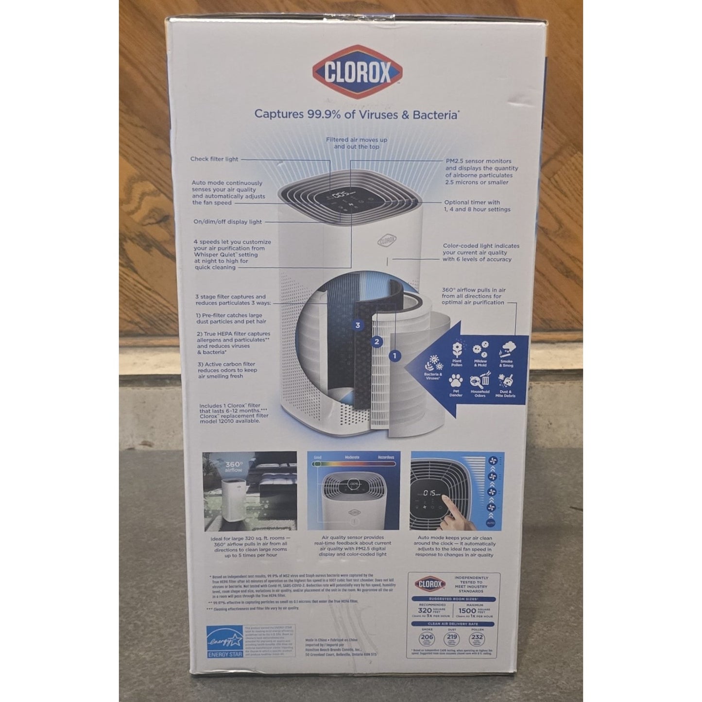 Clorox 320 Large Room Air Purifier