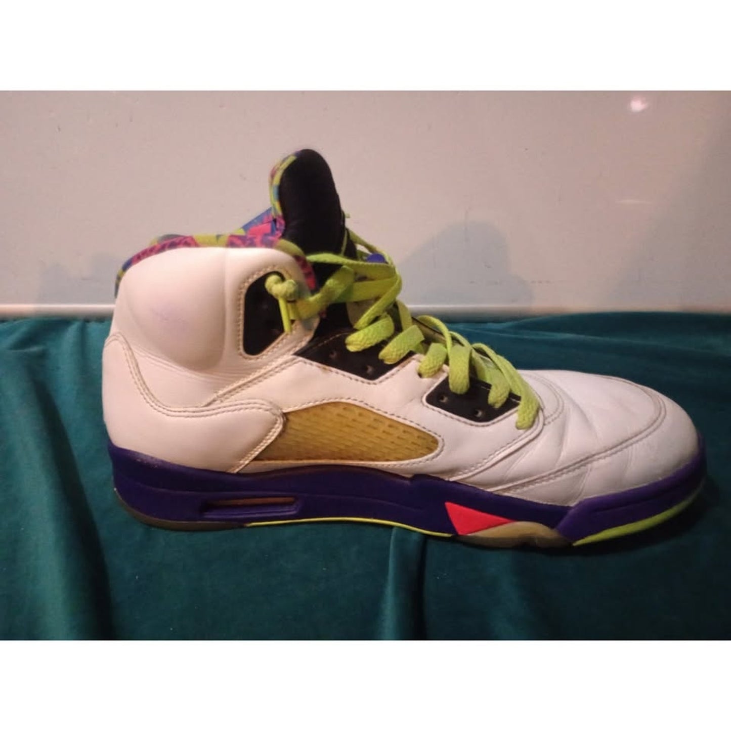 Nike Air Jordan 5 Retro Alternate Bel-Air White/Green/Purple DB3335100 Size 10.5