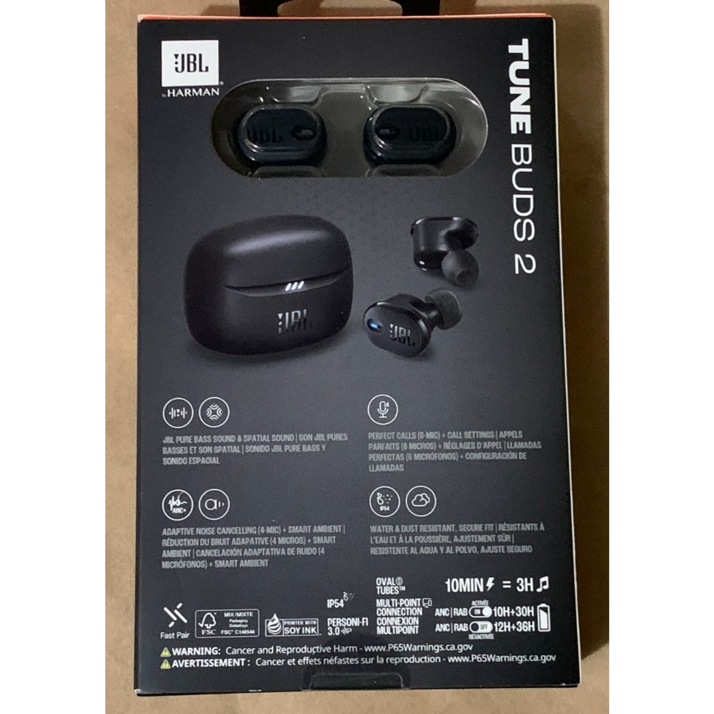 JBL Tune Buds 2 True Wireless Noise Cancelling Earbuds (Black) New FREE Ship