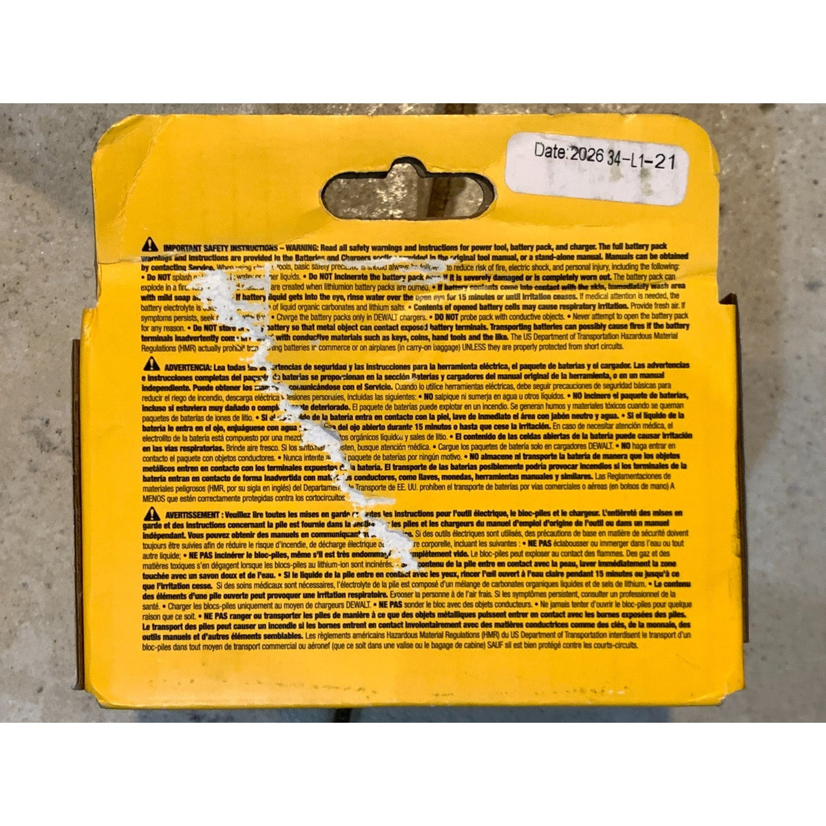 DEWALT DCB606 FLEXVOLT 20V/60V MAX 6.0Ah Lithium-Ion Battery 2026