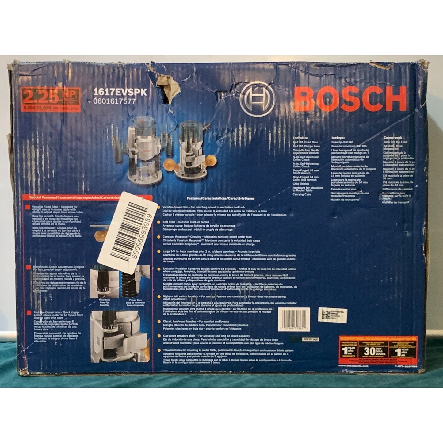 Bosch 1617EVSPK Plunge and Fixed-base Router Kit