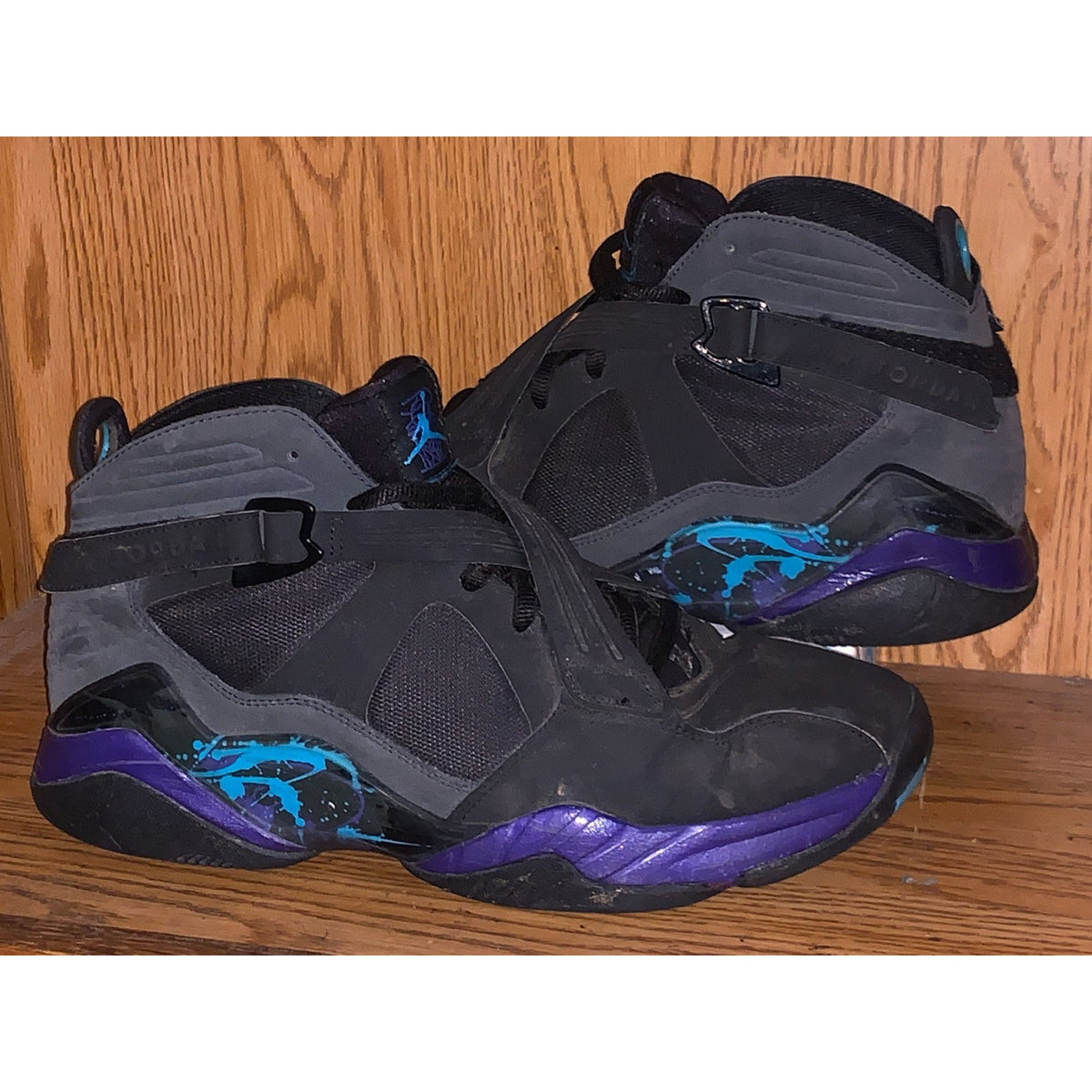 Jordan Air Jordan 8.0 Aqua Black Purple Blue 467807-009 Men's Size 11