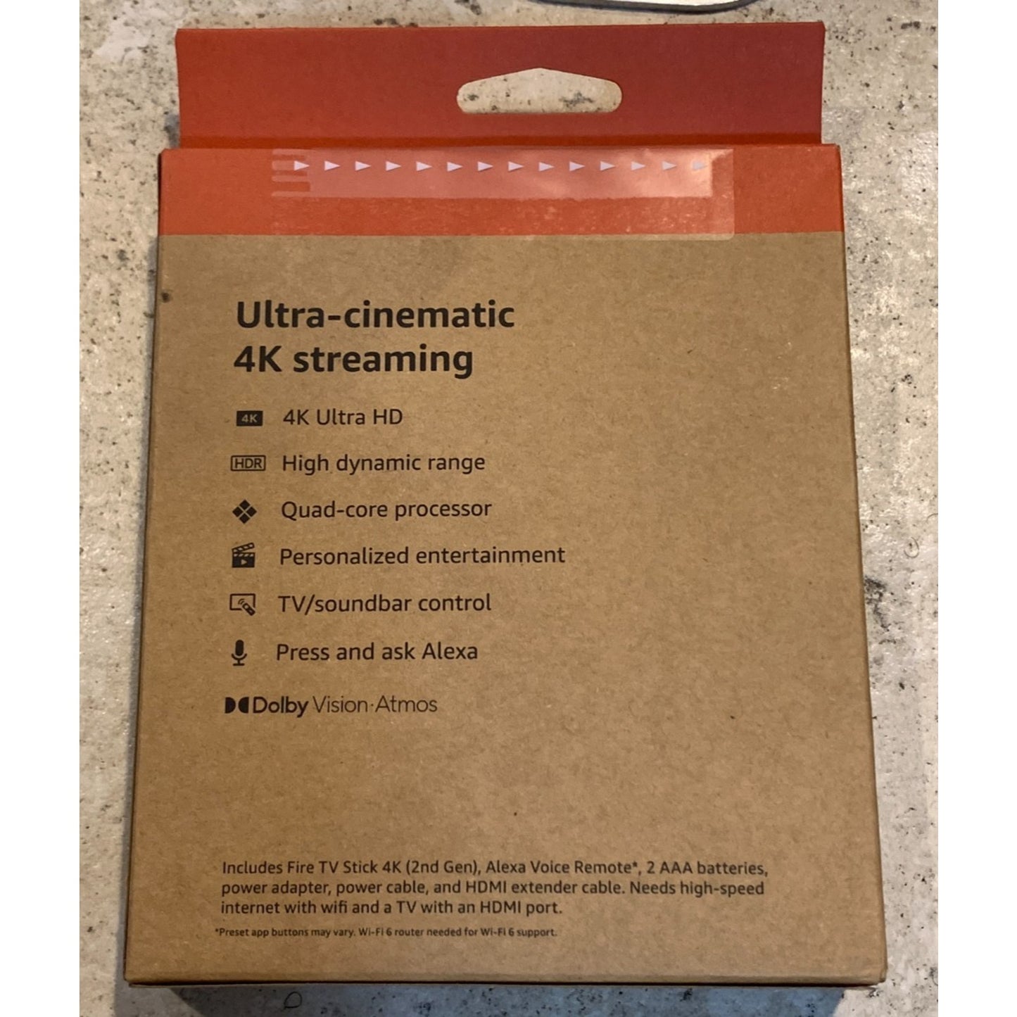 2024 Amazon Fire TV Stick 4K HDR Streaming Media Player Wi-Fi 6