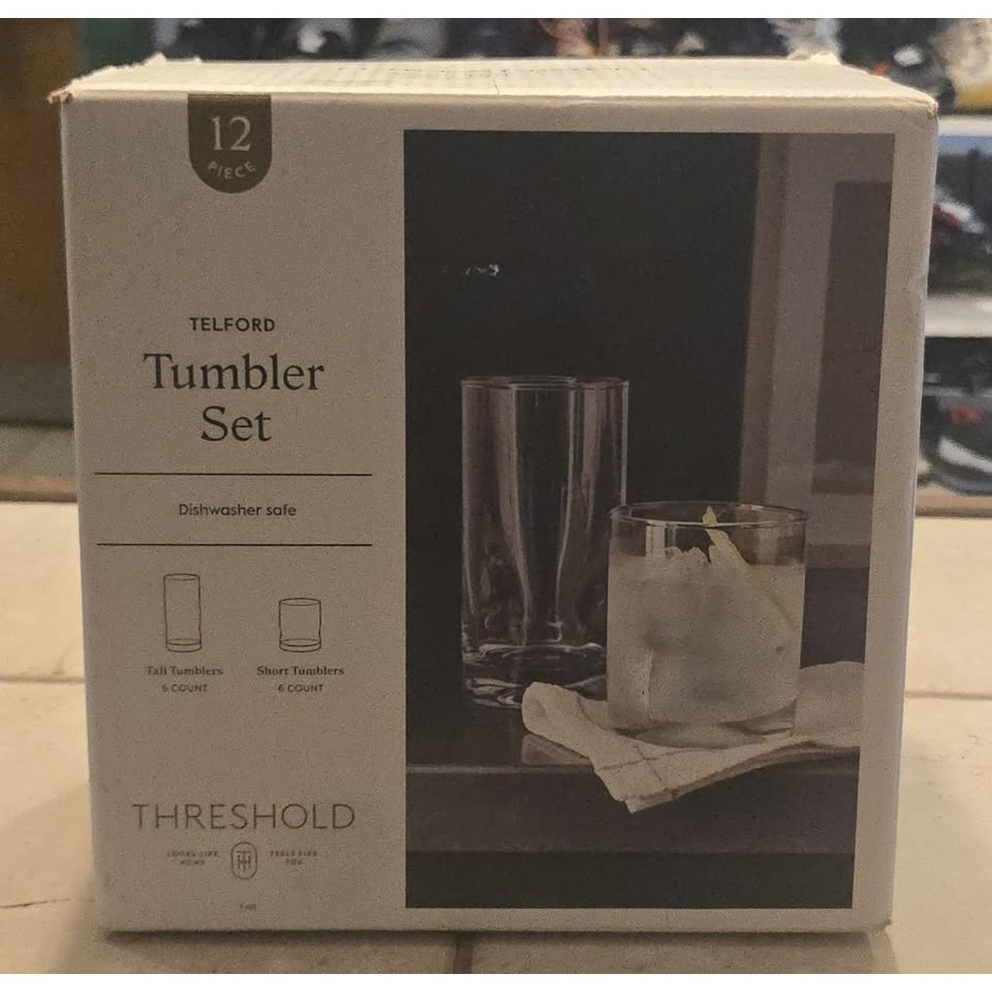 Threshold 12-Piece Tumbler Glass Set