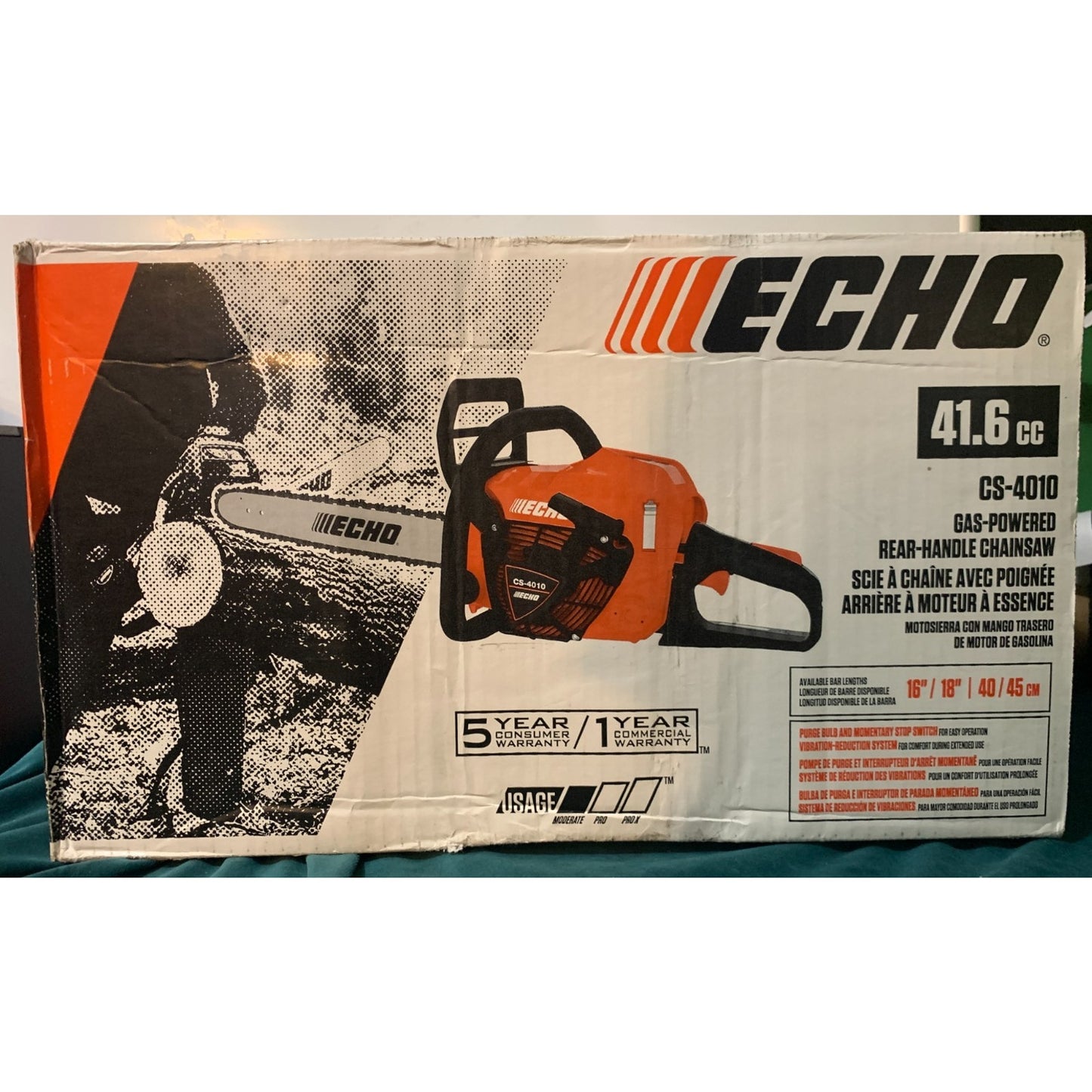 ECHO CS-400-18 in. 41.6 cc 2-Stroke Gas Rear Handle Chainsaw