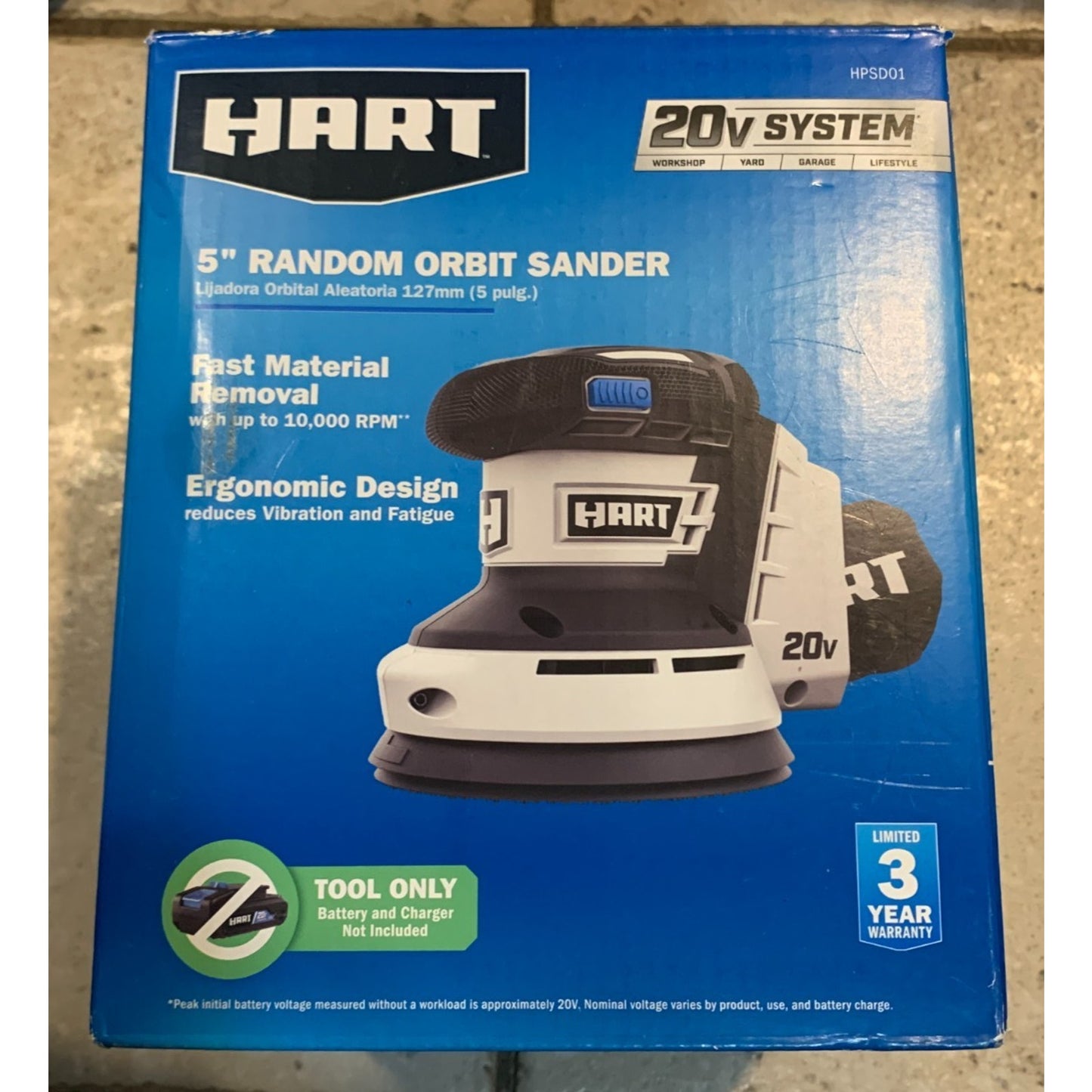 HART HPSD01 20V 5" Random Orbit Sander