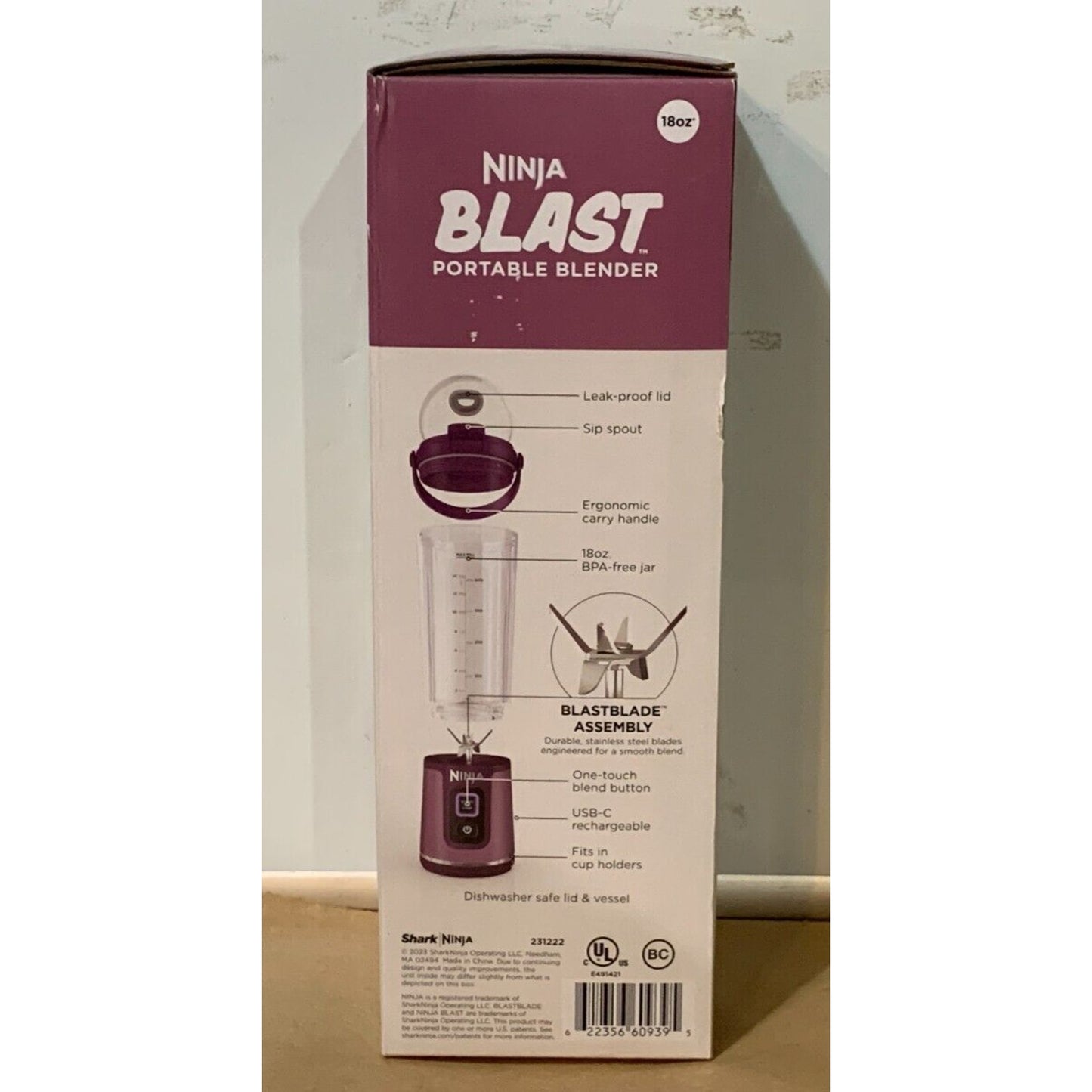 New NINJA Purple Blast 18oz Blender 231222