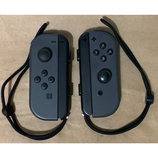 NINTENDO SWITCH JOY CON CONTROLLER PAIR GREY *TESTED & WORKING*