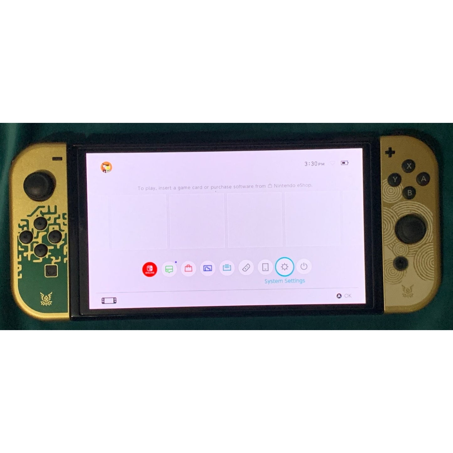 Nintendo Switch OLED Zelda Bundle L&R Joycon w/ Dock, Case, Cords